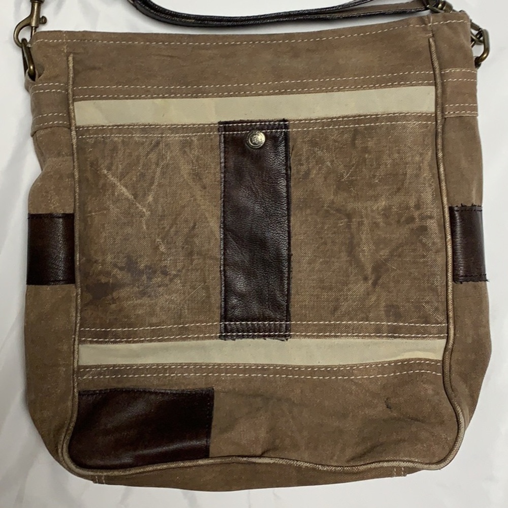Mona   B Large Canvas crossbody